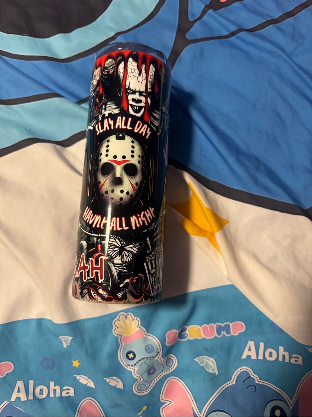 Halloween Skull Graphic Party Tumbler - Black/Red